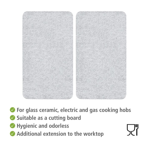 Zaščitne plošče za štedilnik iz kaljenega stekla 2 ks 52x30 cm Transparent – Allstar-image-2