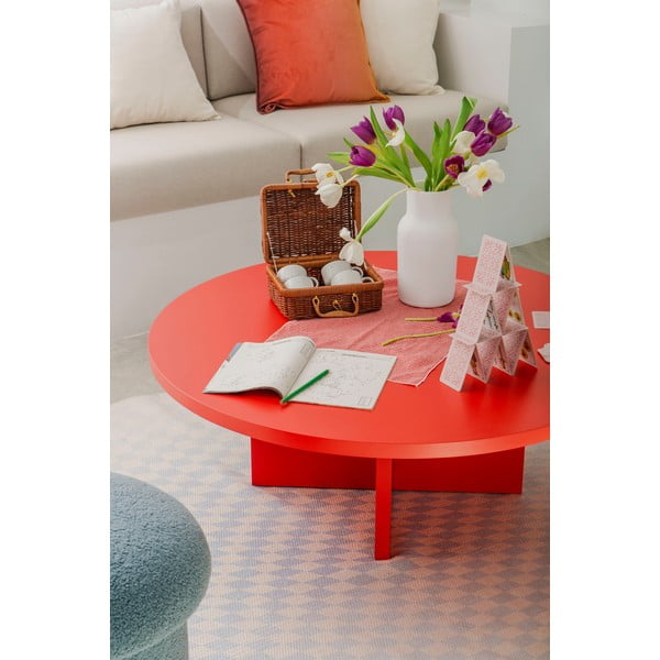 Rdeča okrogla mizica ø 100 cm Pausa – Really Nice Things-image-1