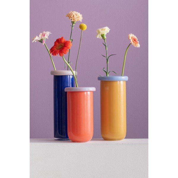 Oranžna steklena vaza (višina 25 cm) Plegado  – PT LIVING-image-1