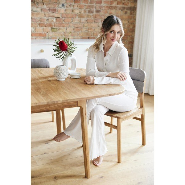 Jedilna miza iz masivnega hrasta 90x160 cm Twig – The Beds-image-1