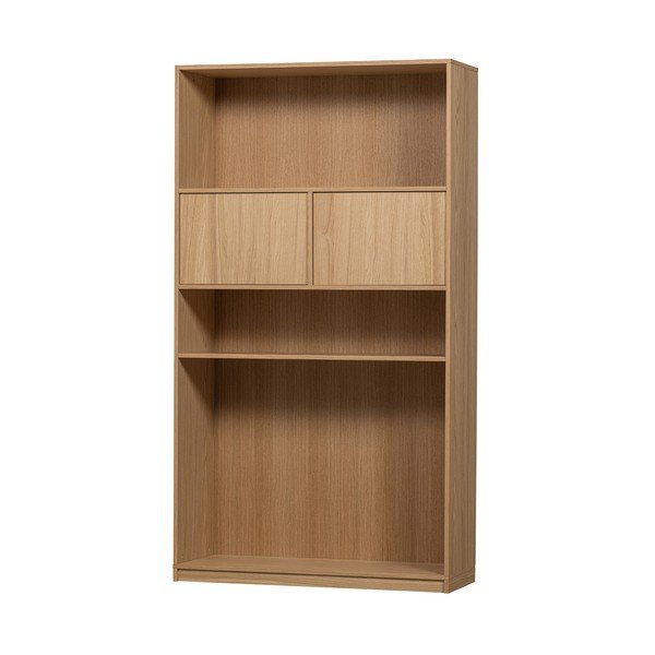 Modularna knjižna polica v hrastovem dekorju v naravni barvi 110x199 cm Modulair – vtwonen