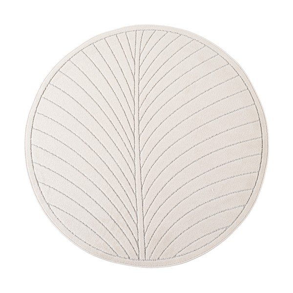 Kremno bela okrogla notranja in zunanja preproga ø 120 cm Nova 1204 – Ayyildiz Carpets