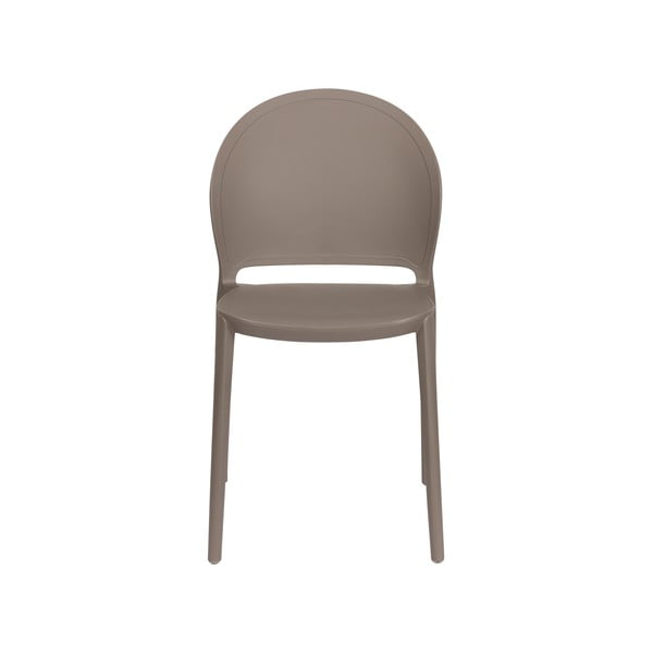 Rjavi plastični vrtni stoli v kompletu 4 ks Sjoerd – White Label-image-2