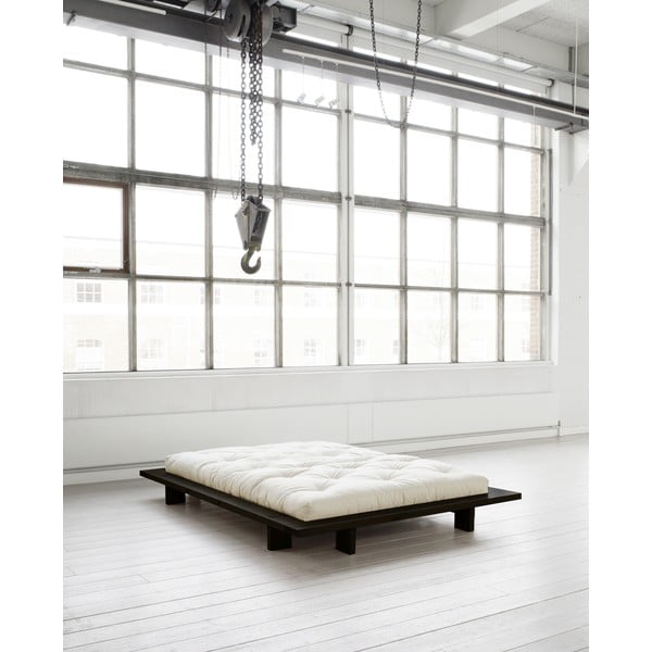 Črna zakonska postelja z letvenim dnom 140x200 cm Japan - Karup Design-image-4