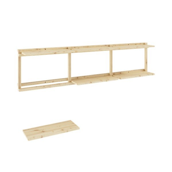 Stenska polica iz masivnega bora v naravni barvi 192x47,5 cm Groove – Karup Design-image-4