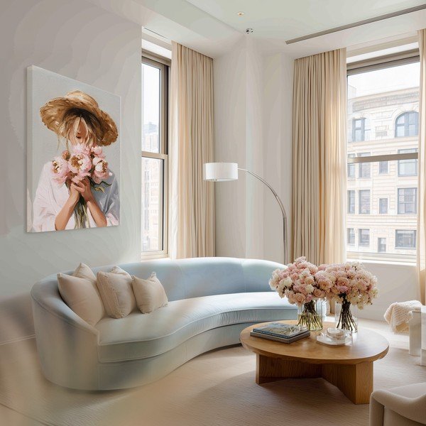 Slika z ročno naslikanimi elementi 70x100 cm Estelle – Styler-image-1