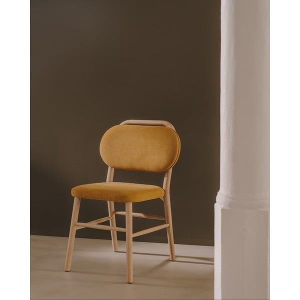 Gorčično rumeni jedilni stoli v kompletu 2 ks Helda – Kave Home-image-1