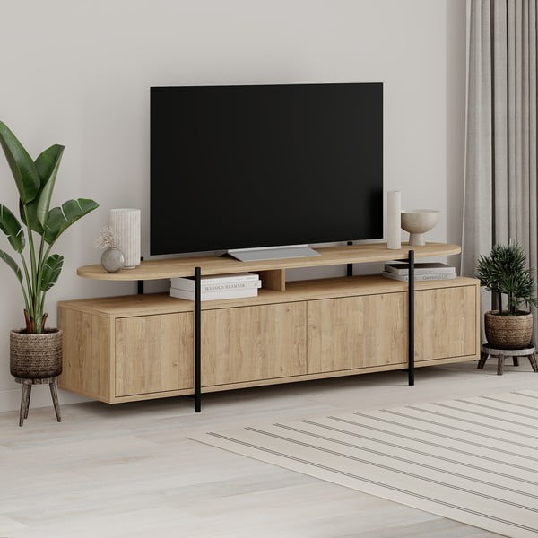 TV omarica v hrastovem dekorju 160x48 cm Hinoa – Marckeric-image-4