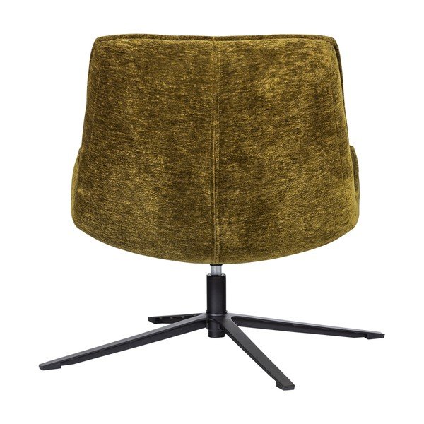 Zelen vrtljiv fotelj iz šenilje Maudi – WOOOD-image-4