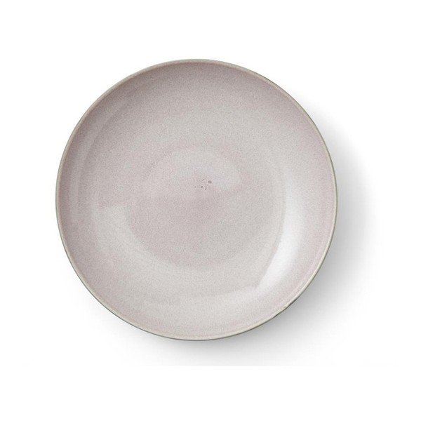 Servirna skleda iz sive keramike z notranjo glazuro v rožnati barvi Bitz Mensa, premer 40 cm-image-3