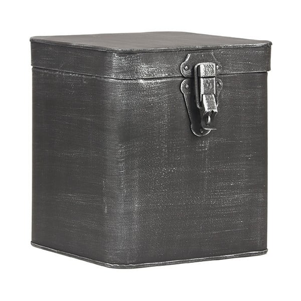 Črna kovinska škatla za shranjevanje LABEL51, višina 21 cm
