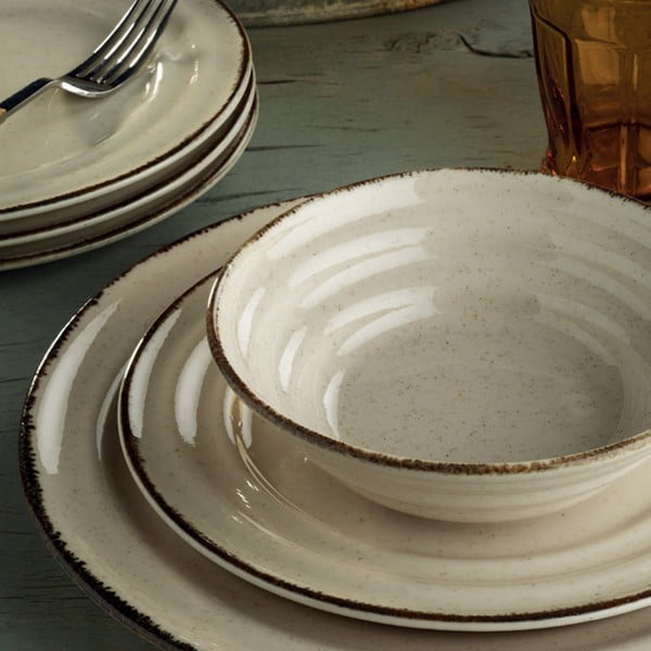 24-delni bež jedilni set iz porcelana Kütahya Porselen Basis-image-1