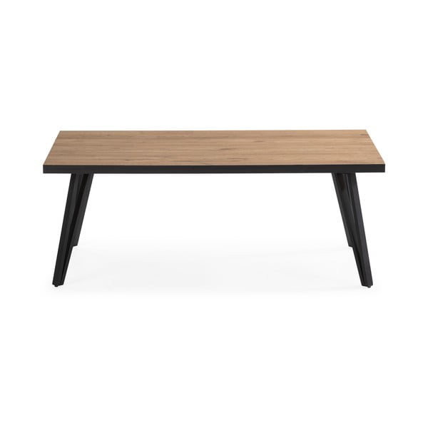 Črna/naravna mizica z mizno ploščo v hrastovem dekorju 60x120 cm Sindi – Marckeric-image-2