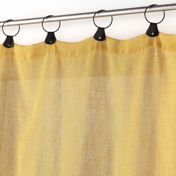 Rumena prosojna zavesa iz tančice 140x240 cm Linka – douceur d'intérieur-image-1