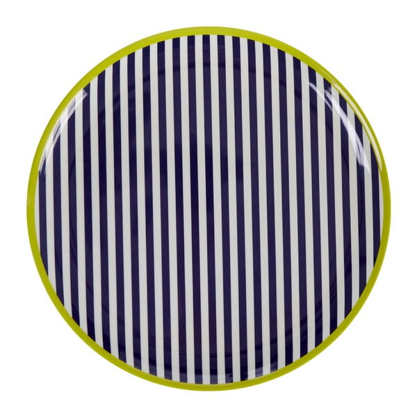 Črno-bel črtasti krožnik Premier Housewares Mimo, ⌀ 36 cm