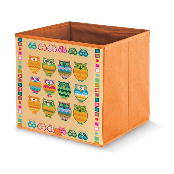 Oranžna škatla za shranjevanje Domopak Stamps, dolžina 32 cm