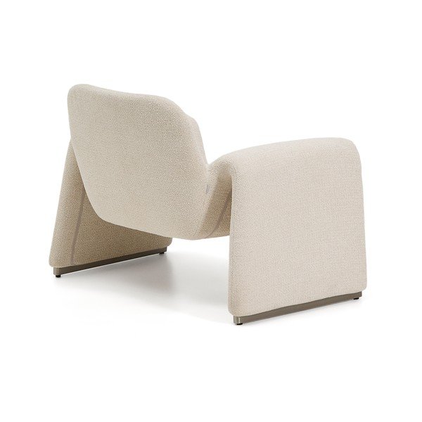 Bež fotelj iz šenilje Melvia – Kave Home-image-4