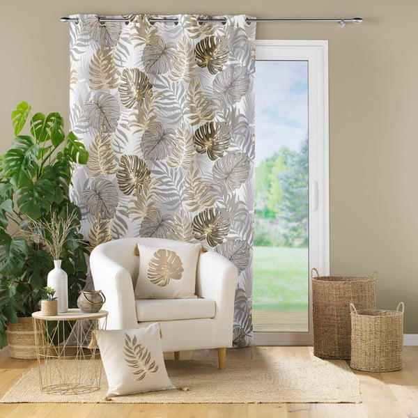 Zavesa v sivi in srebrni barvi 140x260 cm Mogador – douceur d'intérieur-image-2