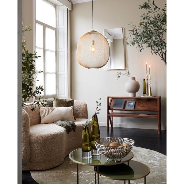 Viseča svetilka v zlati barvi s kovinskim senčilom ø 40 cm Moroc – Light & Living-image-1