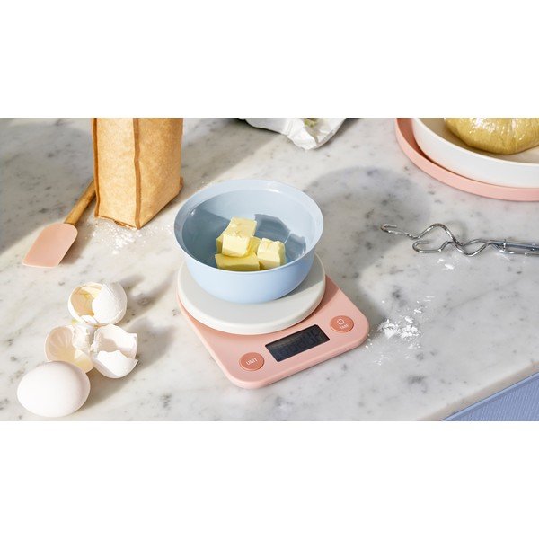 Bela plastična digitalna kuhinjska tehtnica Foodie – RIG-TIG-image-2