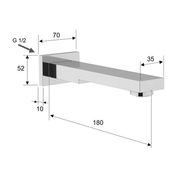 Mat črna stenska stenska pipa – Sapho-image-1