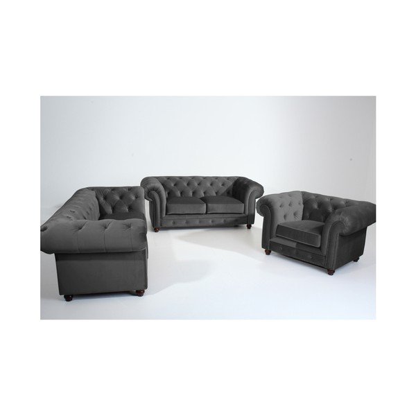 Antracitno siva zofa Max Winzer Orleans Velvet, 216 cm-image-2