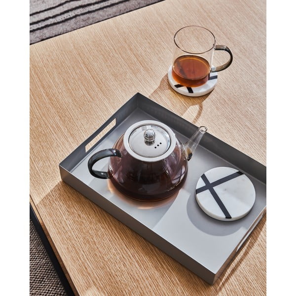 Mizica s hrastovo ploščo 80x80 cm Yona - Kave Home-image-3