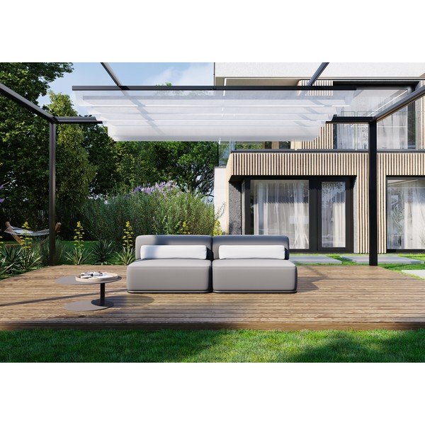 Svetlo siv vrtni modularni kavč 204 cm Straw – Sit Sit-image-3