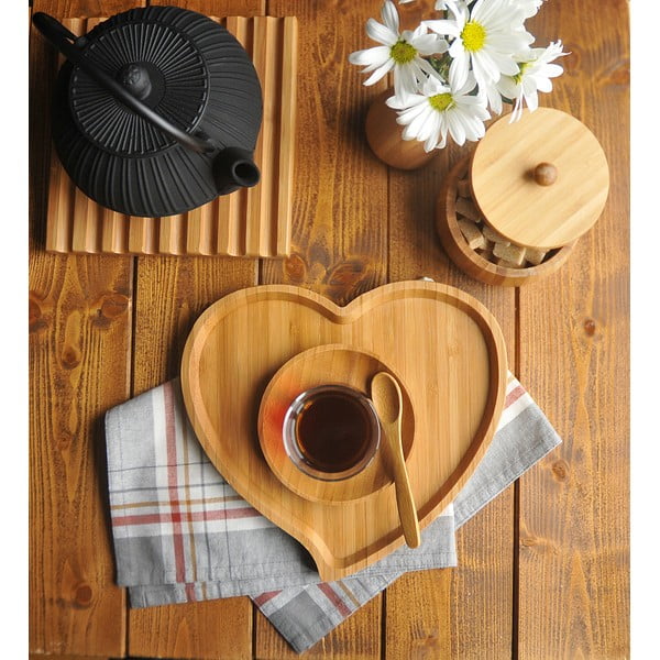 Bambusov servirni pladenj Bambum Amor, širina 23 cm-image-2