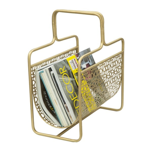 Kovinsko stojalo za revije v zlati barvi Mauro Ferretti Trivola-image-3