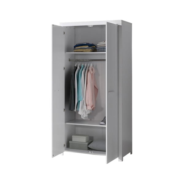 Bela garderobna omara Vipack Erik, širina 99 cm-image-1