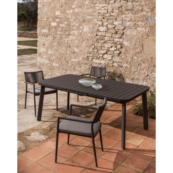 Kovinska vrtna miza 100x185 cm Izola – Kave Home-image-2