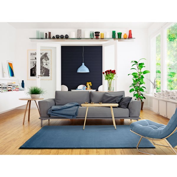 Modra preproga Universal Berna Liso, 80 x 150 cm-image-1