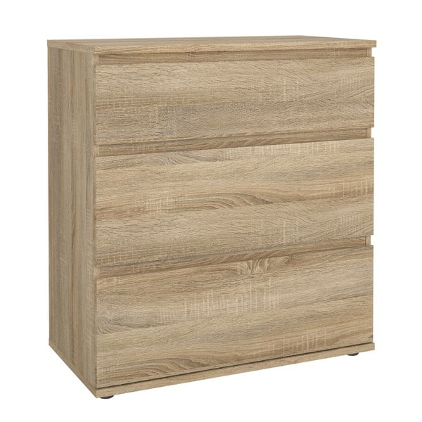 Nizka komoda v hrastovem dekorju v naravni barvi 77x84 cm Nova – Tvilum-image-2