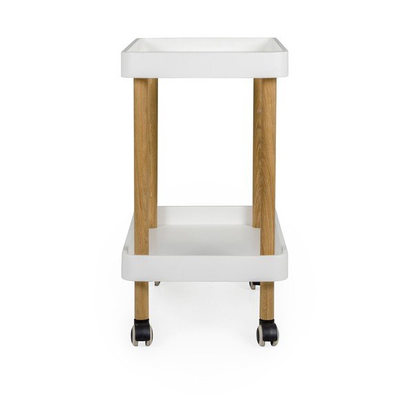 Bel servirni voziček na kolesih Tenzo Wagon Oak-image-2