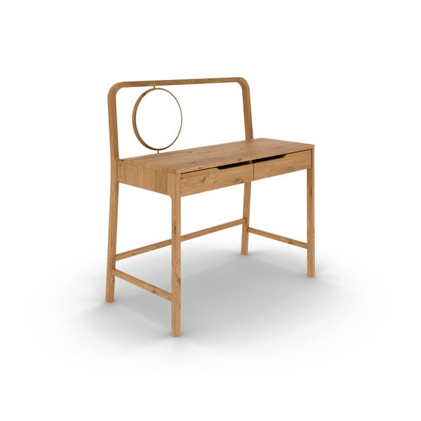 Kozmetična miza iz masivnega hrasta 57x110 cm Twig – The Beds-image-2