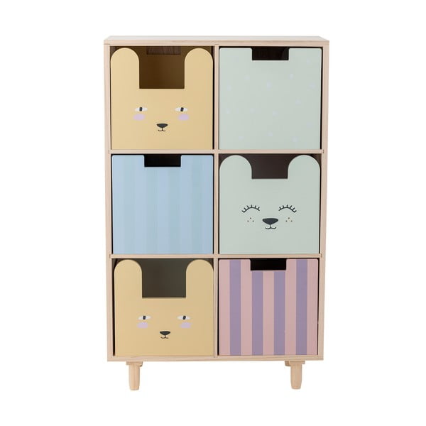 Nizka otroška komoda iz masivne pavlonije v naravni barvi 25,5x88,5 cm Calle – Bloomingville Mini-image-4