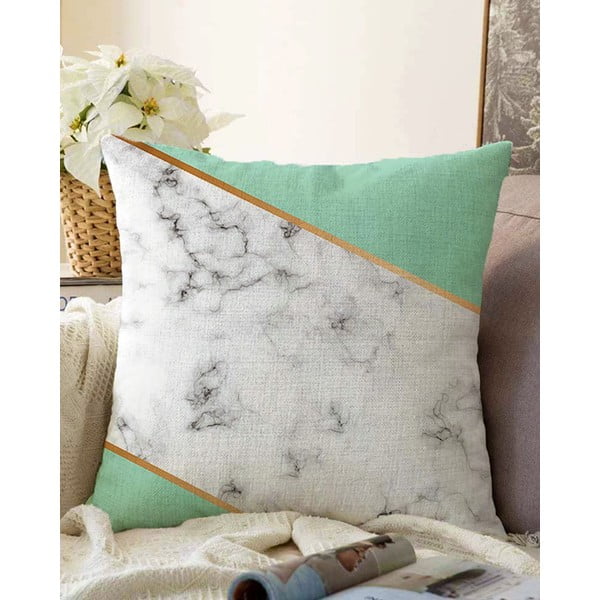 Prevleka za vzglavnik iz mešanice bombaža Minimalist Cushion Covers Svetli Marble, 55 x 55 cm
