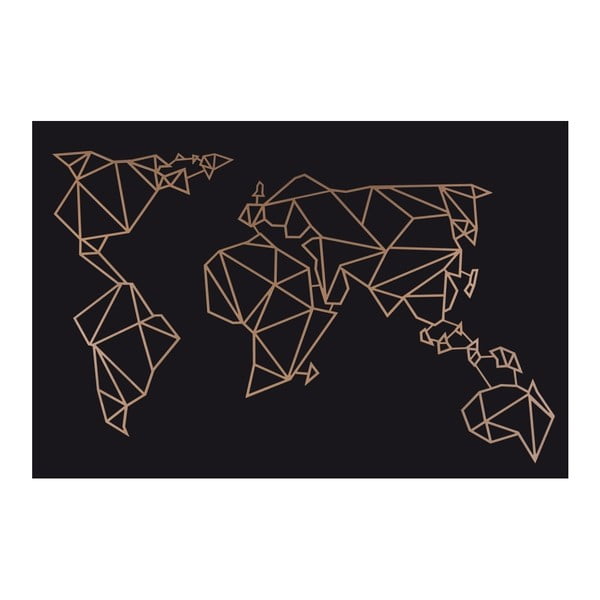 Bakrena kovinska stenska dekoracija Homemania Decor World-image-2