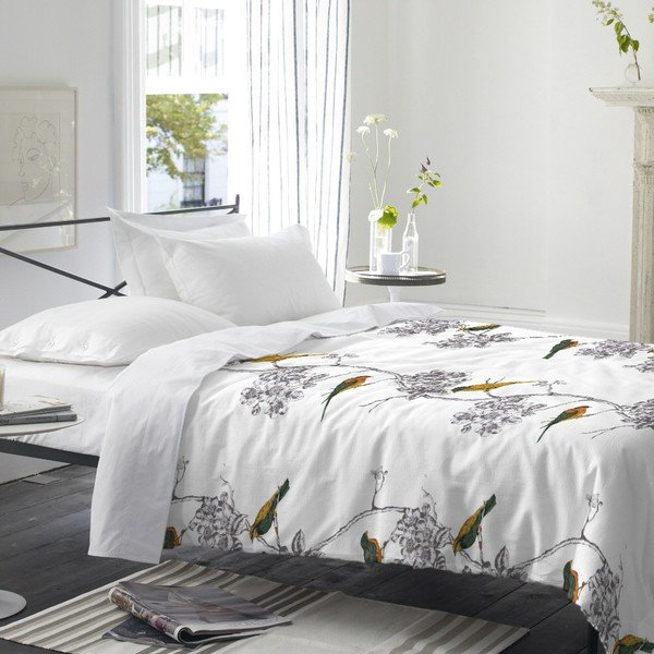 Komplet 2 bombažnih vzglavnikov Happy Friday Spring Bird, 50 x 75 cm-image-1