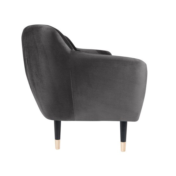 Siva zofa s črnimi nogami Mazzini Sofas Benito, 188 cm-image-3