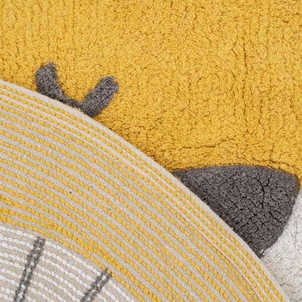 Oker rumena bombažna otroška preproga ø 100 cm Lion – Ixia-image-4