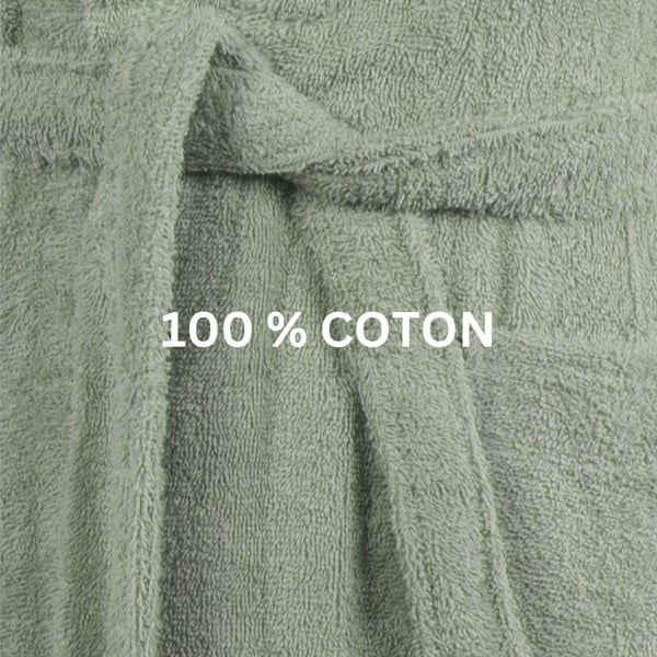 Rjav bombažen kopalni plašč velikosti S/M Lindu – Tiseco Home Studio-image-2