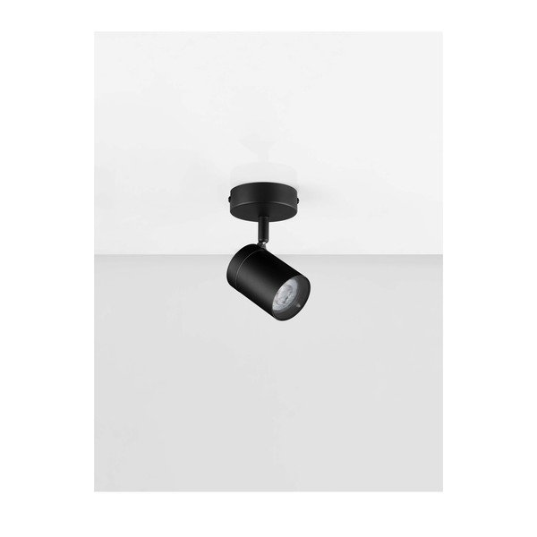Mat črno kovinsko točkovno svetilo z upogljivo konstrukcijo 12x8 cm Alma – Nova Luce-image-2