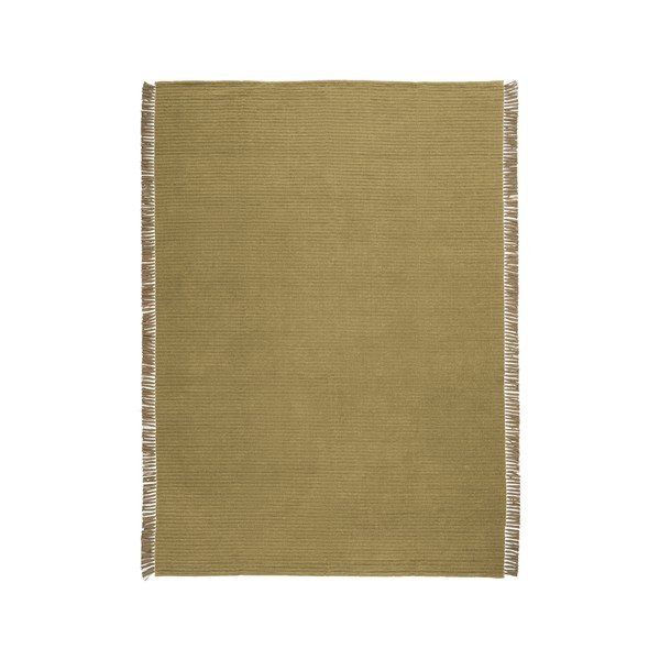 Zelen ročno tkan tekač iz mešanice bombaža 80x150 cm Channa – Jotex