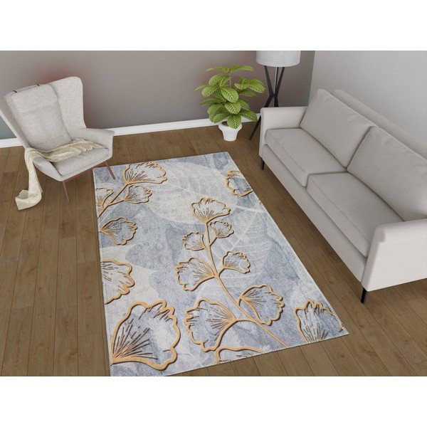 Siva/zlata pralna preproga 120x180 cm Dainty – Vitaus-image-1