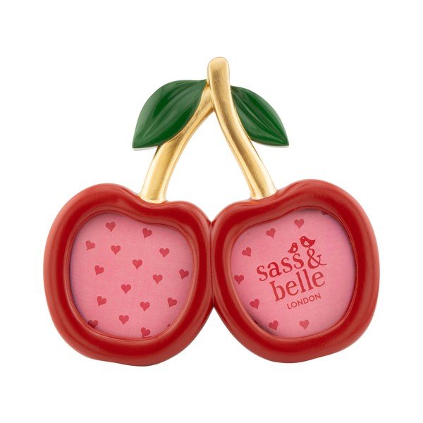 Rdeč stoječ okvir iz poliresina 17,5x15,5 cm Cherry – Sass & Belle