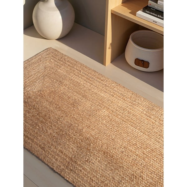 Obojestranski ročno tkan tekač iz jute v naravni barvi 80x200 cm Sharmila Natural Brown – Hanse Home-image-3