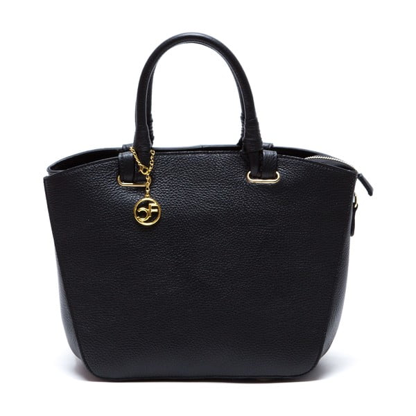 Usnjena torbica Ciara, črna