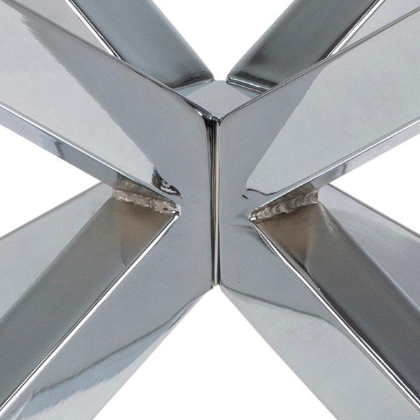 Okrogla mizica v srebrni barvi ø 82 cm Nebesa - Actona-image-3